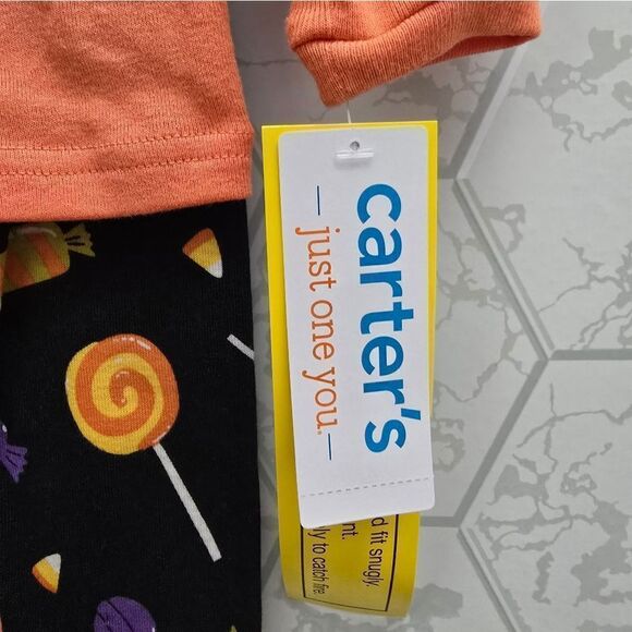 NWT Baby Girl Halloween Pajama Set 4 piece Pumpkin Ghost SPOOKY SWEET - Picture 8 of 9